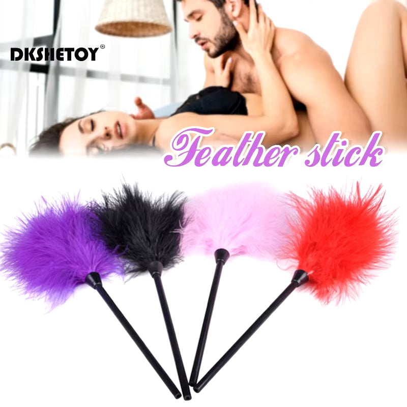 Sex Fun Feather Amusement Stick Couple Flirting with Toys for Sexual Health Care Products EC