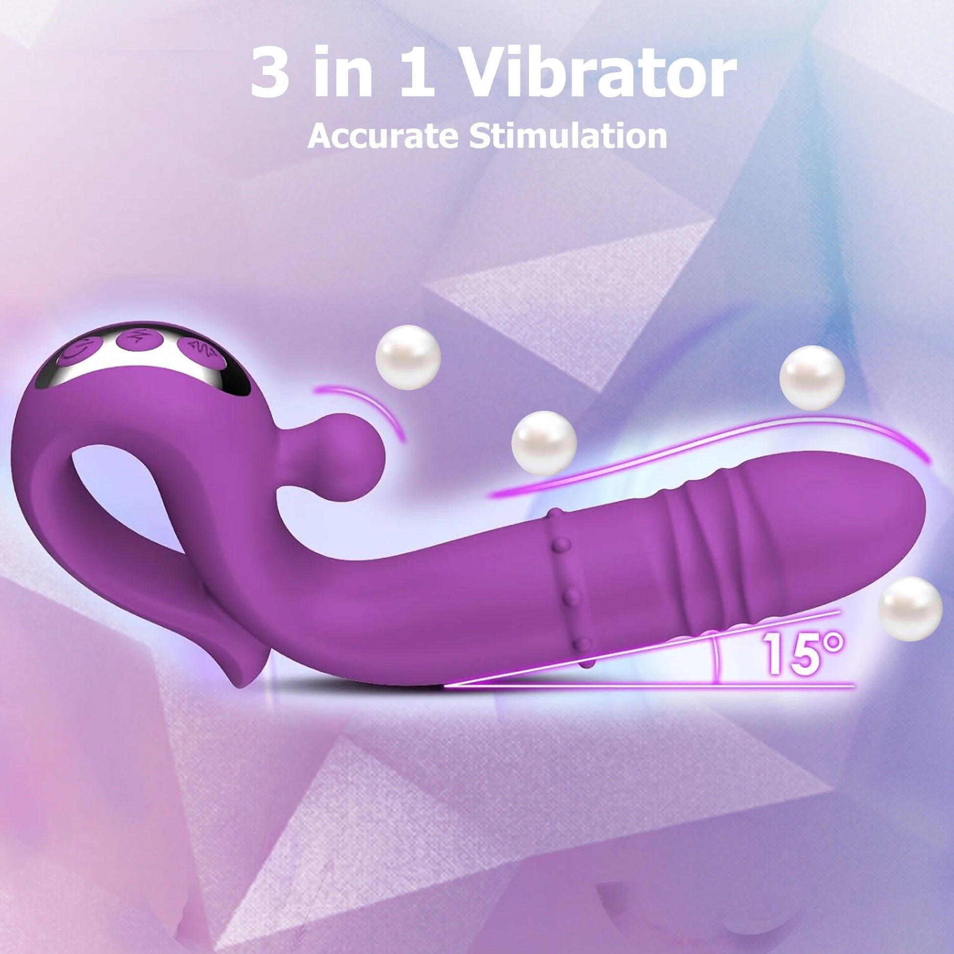 Thrusting Vibrator for Women, Female Sex Toys with 10 Vibrations Silicone Adult Toy